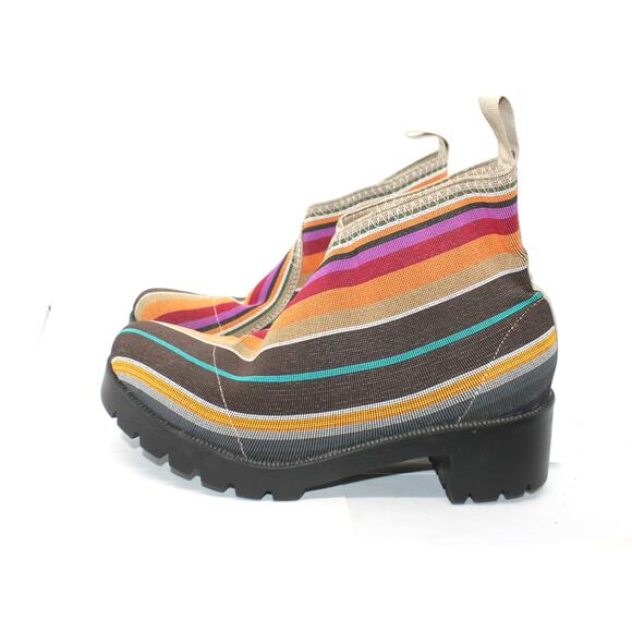 Charleston Shoe Co. Women's Upper Monterey Striped Boots sz 10 US - Picture 1 of 6